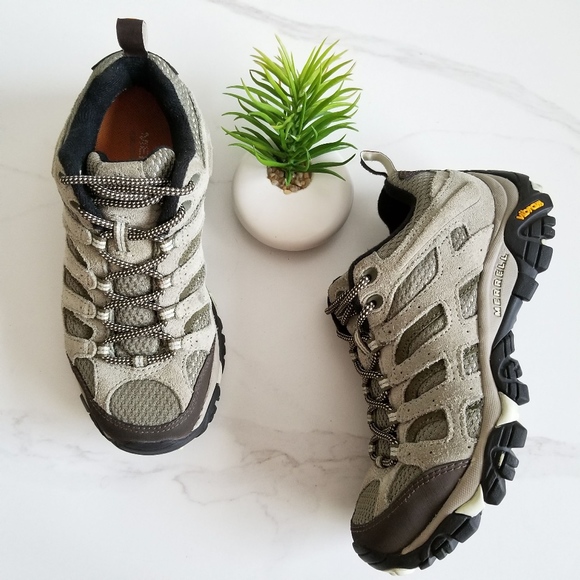 Merrell Shoes - Merrell Moab Low Gray Suede Granite Hiking Shoes